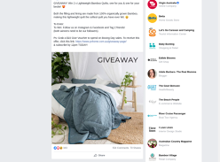 Win 2 Summer Bamboo Bed Quilts