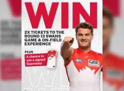 Win 2 Swans Tickets & an on-Field Experience + a Signed Guernsey - Sydney Swans