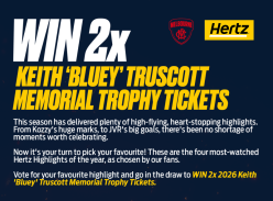 Win 2 Tickets to the 2026 Keith Bluey Truscott Memorial Trophy - Hertz Australia