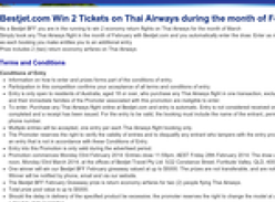 Win 2 tickets on Thai Airways during the month of February!