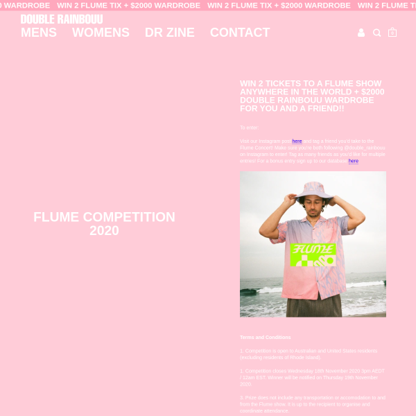 Win 2 Tickets to a Flume Show Anywhere in The World & a Double Rainbouu Wardrobe Voucher