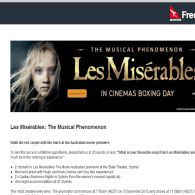 Win 2 tickets to the Australian premiere of Les Miserables at the Sydney State Theatre including flights!