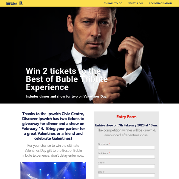 Win 2 Tickets to The 'best of Buble Tribute Experience'