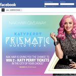Win 2 x Katy Perry tickets in the city of your choice! - nak