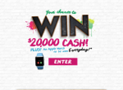 Win $20,000 cash + an Apple Watch to be won every day!