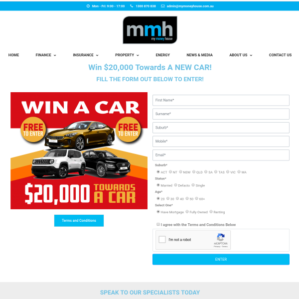 Win $20,000 Towards a New Car