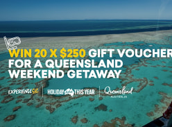 Win 20 x $250 Experience Oz gift vouchers