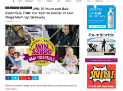 Win $2000 Baby Essentials Prizes