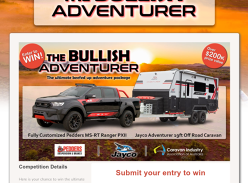 Win 2018 MS-RT Ford Ranger & Jayco Adventurer 19ft Off Road Caravan