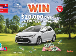 Win $20K Cash or Toyota Corolla