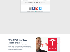 Win $250 worth of Tesla shares!