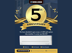 Win a 2.5kW Mitsubishi Electric Split System