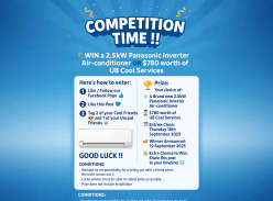 Win a 2.5kW Panasonic Inverter Air-Conditioner