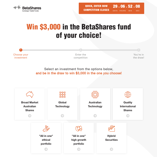 Win $3,000 in The BetaShares Fund of Your Choice