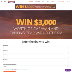 Win $3,000 worth of Caravan and Camping Gear