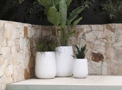 Win 3 Handcrafted Halmstad Planters and Plants Installed