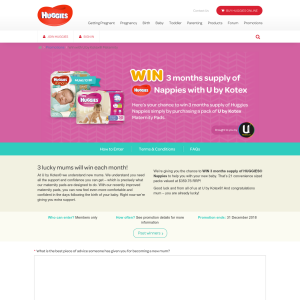 Win 3 months supply of Nappies
