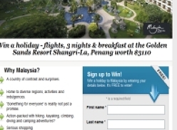 Win 3 nights & breakfast at the Golden Sands Resort Shangri-La, Penang