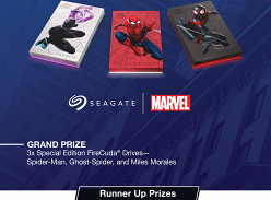 Win 3 Special Edition Spider-Man 2TB FireCuda External Hard Drives or 1 of 3 Minor Prizes