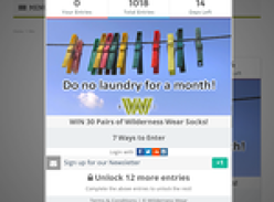 Win 30 Pairs of Wilderness Wear Socks!
