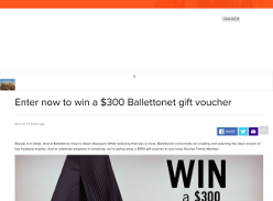 Win $300 Ballettonet voucher