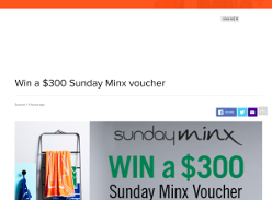 Win $300 Sunday Minx voucher