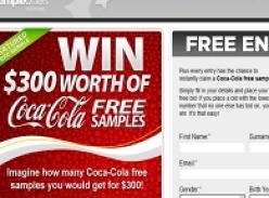Win $300 Worth of Coca-Cola Free Samples