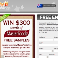 Win $300 worth of MasterFoods free samples.