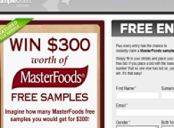 Win $300 worth of MasterFoods free samples.