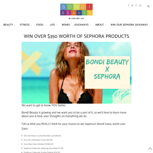Win $350 of Sepora's Bondi faves