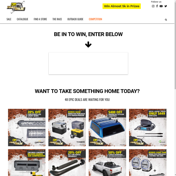 Win $4,591 of Camping and 4X4 Gear
