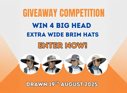 Win a 4-Pack of Big Head Extra Wide Brim XL Hats