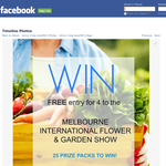 Win 4 tickets to the Melbourne International Flower & Garden Show (25 sets to give away!)