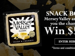 Win $5,000 and a Mersey Valley Cheese Pack or 1 of 10 Cheese Packs