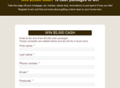 Win $5,000 Cash - 10 Packages to be won