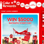 Win $5,000 instantly everyday + heaps of instant win prizes!