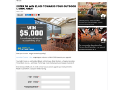 Win $5,000 towards your Outdoor Living Area