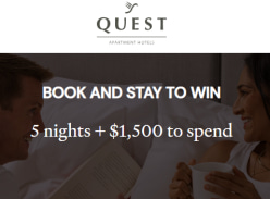 Win 5 Nights & $1,500 to spend at a Quest Apartment - Quest Apartment Hotels