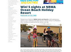 Win 5 nights at NRMA Ocean Beach