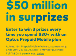 Win $50 Million in Prizes with Optus Prepaid Mobile Recharge