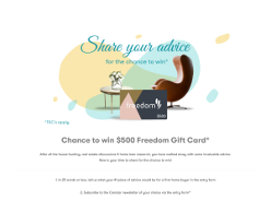 Win $500 Freedom Gift Card