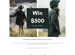 Win $500 of Sustainable Activewear & Rain Jackets!