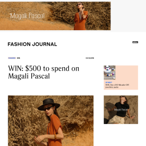 Win $500 to spend on Magali Pascal