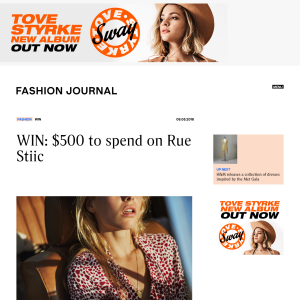 Win $500 to spend on Rue Stiic