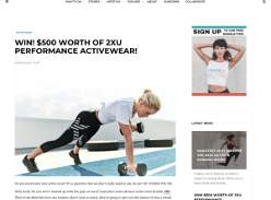 Win $500 worth of 2XU performance activewear