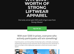 Win $500+ worth of Strong Liftwear Apparel