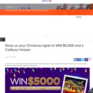Win $5000 & a Cadbury hamper every day