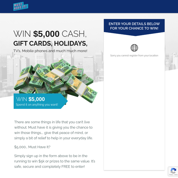Win $5000 Cash