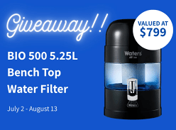 Win a 5.25L Bench Top Water Filter