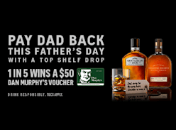 Win 1 of 2,572 $50 Dan Murphy's Cards - Brown-Forman